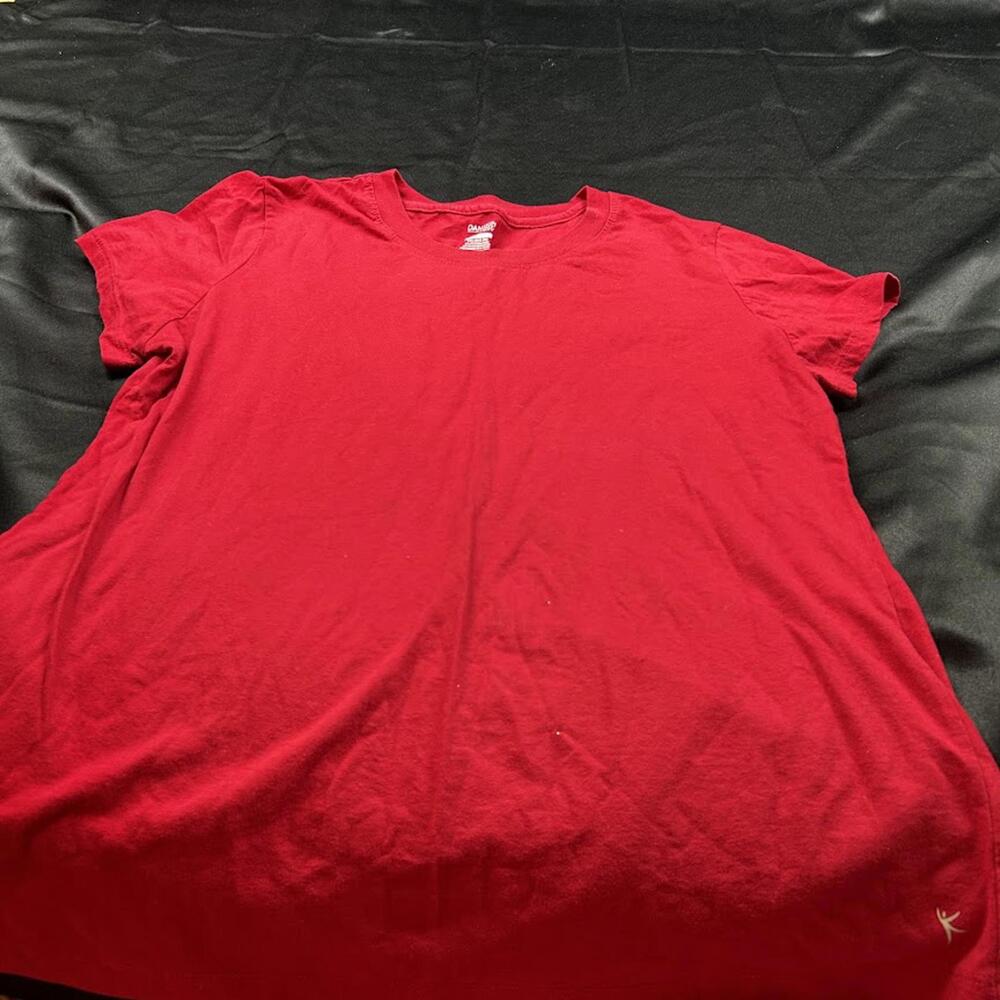 Danskin Now WOMENS Red Short Sleeve Athletic Loose Shirt Size‎ XXL